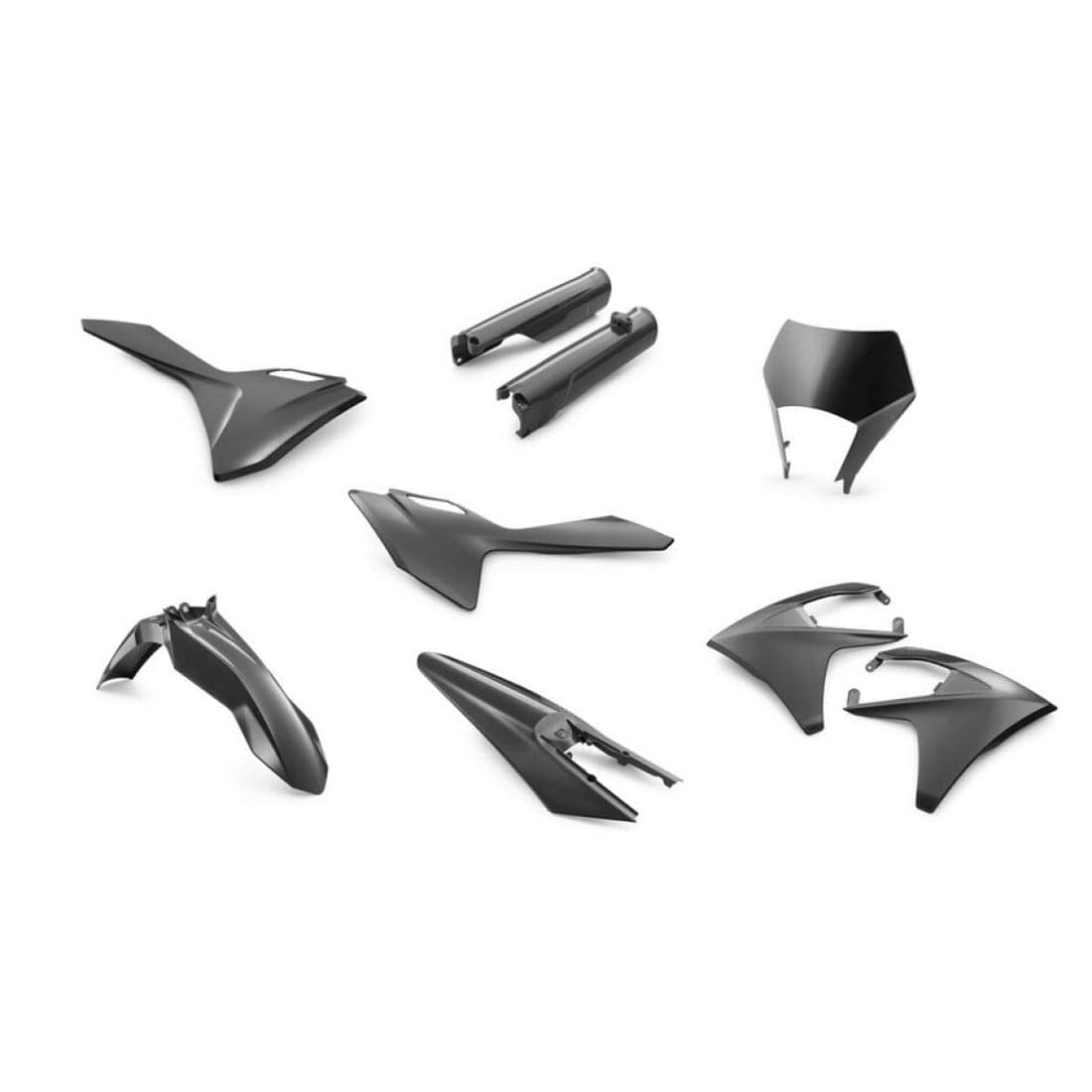 Plastic Kit GASGAS 150-500 2024+ 2 Stroke and 4 Stroke Black