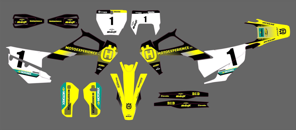 Black-White-Yellow Stickers for HUSQVARNA 2020-2023 2T/4T all models