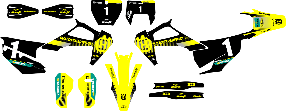 Black-Yellow Stickers for HUSQVARNA 2020-2023 2T/4T all models