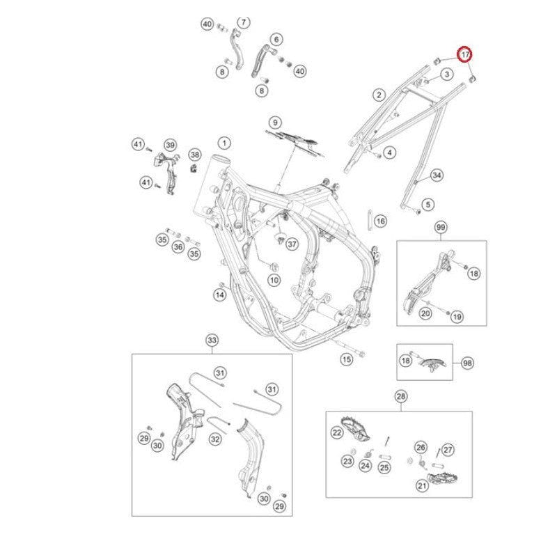Rear frame bit 2020-2023 KTM
