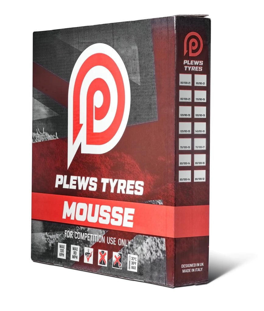 Front Soft Mousse 90/100-21 Plews Tyres 0.4-0.5 bars