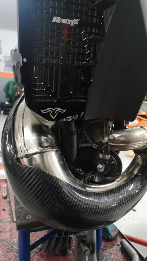 Bundle Front/Rear Pipe Carbon Fiber Protections 24-25 KTM/HUSQVARNA/GASGAS