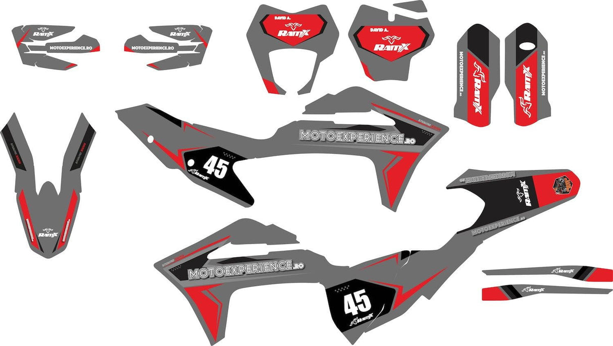 Stickere Rosii/Gri pentru GASGAS EC/MC 2021-2023 2T/4T