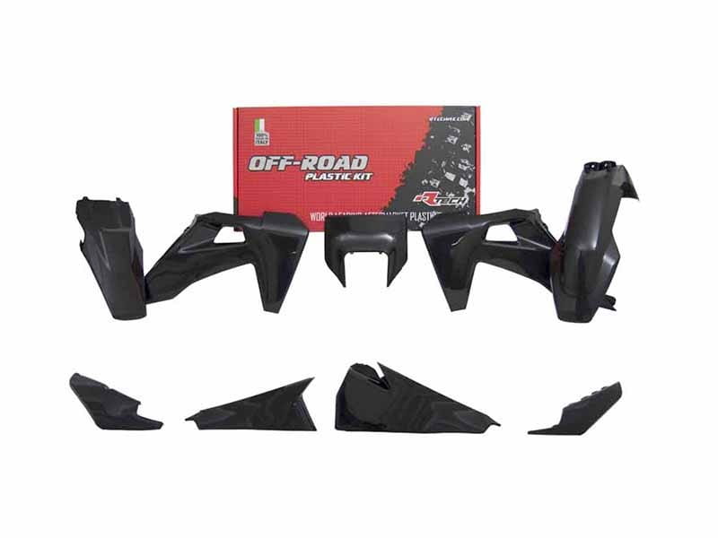 Rtech Husqvarna Plastics Kit (No Fork Guards) - TE/FE 2020-2023 - Black