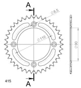 Supersprox Rear sprocket 39 Teeth (39T) KTM 50 SX / Husqvarna 50 TC / SX-E5 2014-2026 aluminium 415 Blue