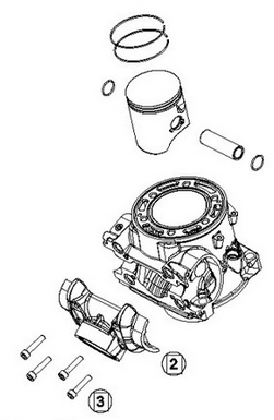 Kit Cylinder + Piston cpl. 18 -19 KTM/HUSQVARNA TPI 300