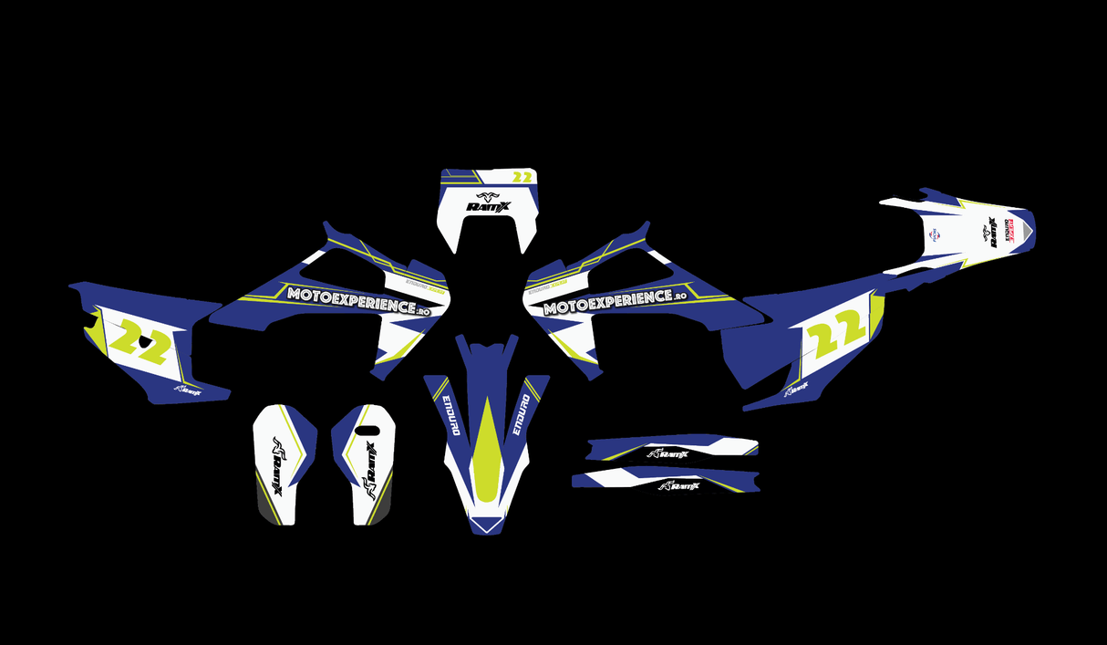 Stickere HUSQVARNA 2020-2023 VERDE FLUO 2T/4T ENDURO/MX