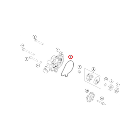Water pump cover seal KTM/HUSQVARNA/GASGAS 2024+