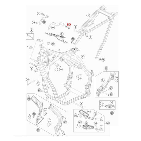 SCREW M8X15 TORX45 KTM Frame Bolt 2017-2023